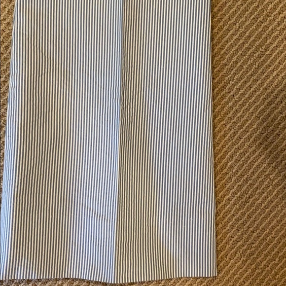 ELIE TAHARI SEERSUCKER BLUE & WHITE SLACKS - Picture 10 of 10
